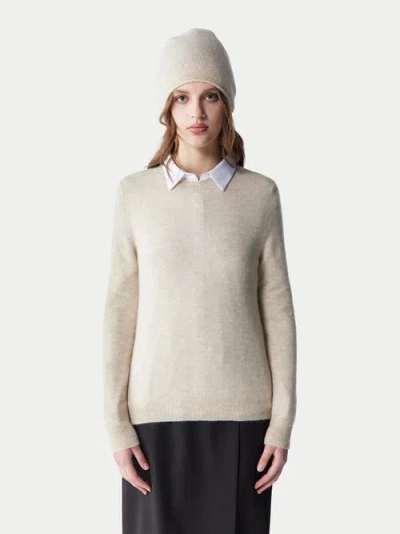 Gobi Mongolian Cashmere Cashmere Hat And Sweater Set In Birch