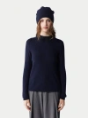 Gobi Mongolian Cashmere Cashmere Hat And Sweater Set In India Ink
