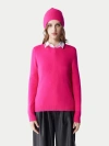 Gobi Mongolian Cashmere Cashmere Hat And Sweater Set In Magenta