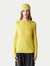 Gobi Mongolian Cashmere Cashmere Hat And Sweater Set In Maize