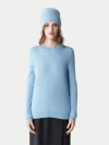 Gobi Mongolian Cashmere Cashmere Hat And Sweater Set In Sky Blue