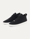 Gobi Mongolian Cashmere Cashmere High-top Sneakers In Black