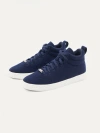 Gobi Mongolian Cashmere Cashmere High-top Sneakers In Navy