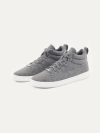 Gobi Mongolian Cashmere Cashmere High-top Sneakers In Stone Gray