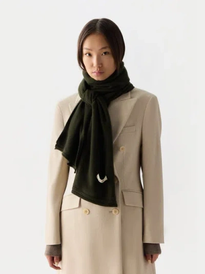 Gobi Mongolian Cashmere Cashmere Jersey Knit Scarf In Gray