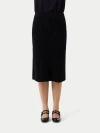 Gobi Mongolian Cashmere Cashmere Midi Flared Skirt In Black