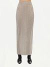 Gobi Mongolian Cashmere Cashmere Midi Skirt In Dawn Blue