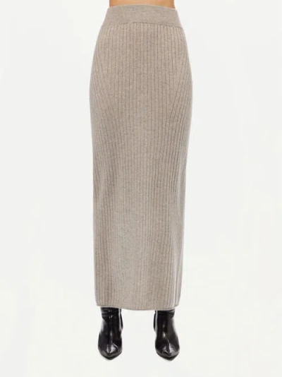 Gobi Mongolian Cashmere Cashmere Midi Skirt In Dawn Blue