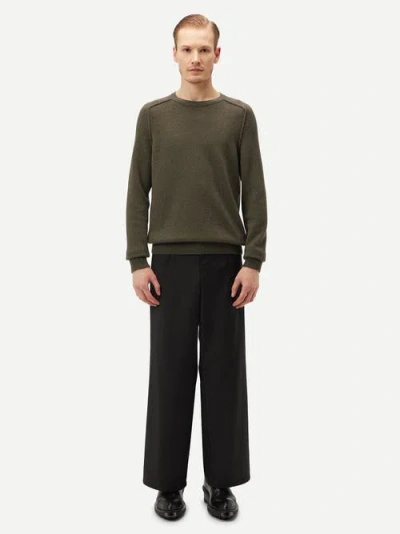 Gobi Mongolian Cashmere Cashmere Mouliné Crew-neck In Brown
