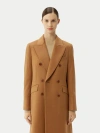 Gobi Mongolian Cashmere Cashmere Peak Lapel Long Coat In Camel