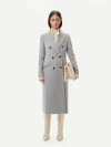 Gobi Mongolian Cashmere Cashmere Peak Lapel Long Coat In Vapor Blue