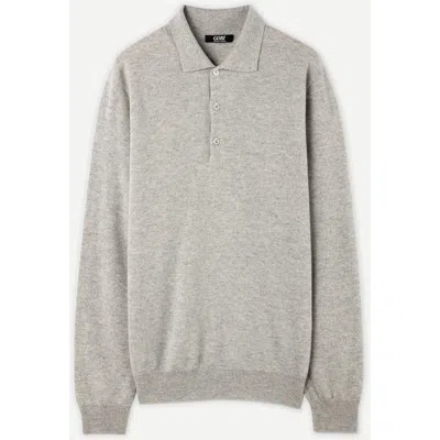 Gobi Mongolian Cashmere Cashmere Polo Sweater In Dawn Blue