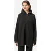 Gobi Mongolian Cashmere Cashmere Quarter-zip Sweater In Charcoal