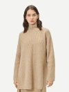 Gobi Mongolian Cashmere Cashmere Quarter-zip Sweater In Warm Grey