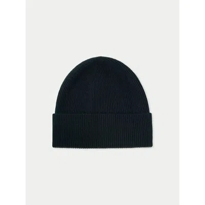 Gobi Mongolian Cashmere Cashmere Rib Knit Beanie In Black
