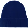 Gobi Mongolian Cashmere Cashmere Rib Knit Beanie In Deep Cobalt