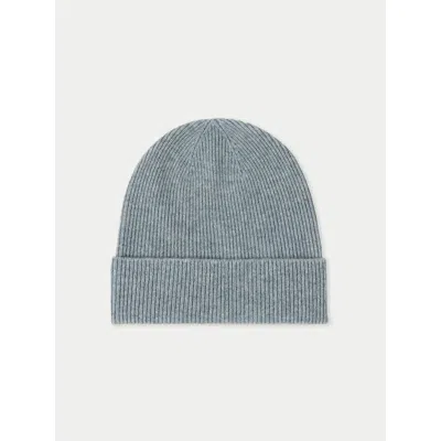 Gobi Mongolian Cashmere Cashmere Rib Knit Beanie In Vapor Blue