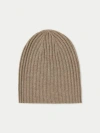 Gobi Mongolian Cashmere Cashmere Rib Knit Hat In Taupe