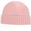 Gobi Mongolian Cashmere Cashmere Rib Knit Hat Unisex In Almond Blossom