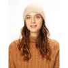 Gobi Mongolian Cashmere Cashmere Rib Knit Hat Unisex In Beige