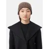 Gobi Mongolian Cashmere Cashmere Rib Knit Hat Unisex In Cocoa