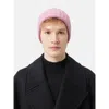 Gobi Mongolian Cashmere Cashmere Rib Knit Hat Unisex In Orchid Smoke