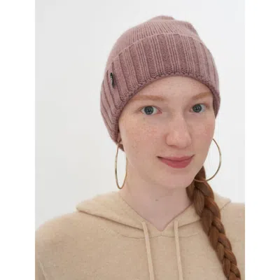 Gobi Mongolian Cashmere Cashmere Rib Knit Hat /unisex/ In Purple