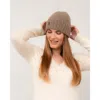 Gobi Mongolian Cashmere Cashmere Rib Knit Hat Unisex In Taupe