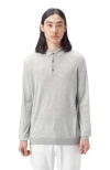 Gobi Mongolian Cashmere Cashmere Silk Polo In Gray
