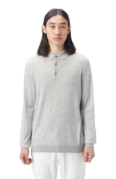 Gobi Mongolian Cashmere Cashmere Silk Polo In Gray