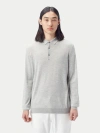 Gobi Mongolian Cashmere Cashmere Silk Polo In Light Grey