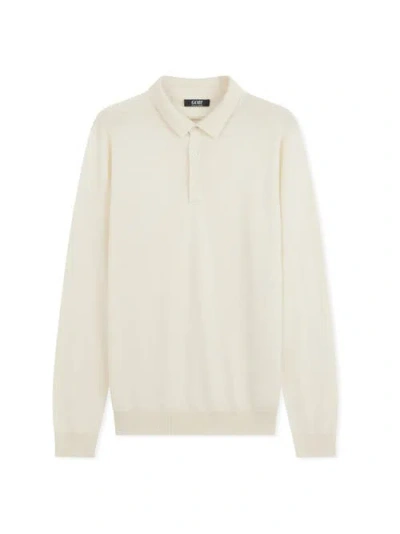 Gobi Mongolian Cashmere Cashmere Silk Polo In Marshmallow