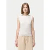 Gobi Mongolian Cashmere Cashmere Silk Sleeveless Top In Whisper White