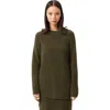 Gobi Mongolian Cashmere Cashmere Sweater With Side Zippers In Green