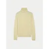 Gobi Mongolian Cashmere Cashmere Turtle Neck Sweater In Wax Yellow