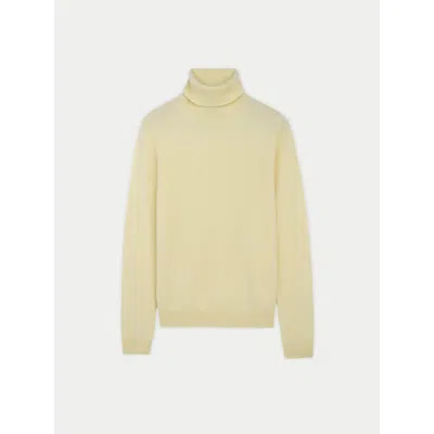 Gobi Mongolian Cashmere Cashmere Turtle Neck Sweater In Wax Yellow