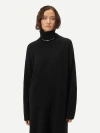 Gobi Mongolian Cashmere Cashmere Turtleneck Dress In Black