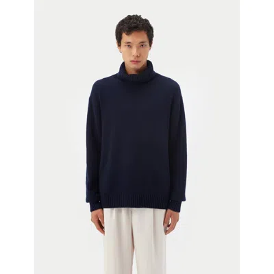 Gobi Mongolian Cashmere Cashmere Turtleneck In Navy