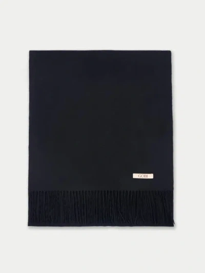 Gobi Mongolian Cashmere Cashmere Twill Shawl In Blue
