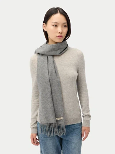 Gobi Mongolian Cashmere Cashmere Twill Shawl In Gray