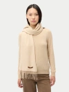 Gobi Mongolian Cashmere Cashmere Twill Shawl In Sand