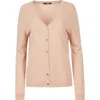 Gobi Mongolian Cashmere Cashmere V-neck Cardigan In Toasted Almond