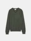 Gobi Mongolian Cashmere Cashmere V-neck Sweater In Black Forest