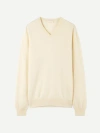 Gobi Mongolian Cashmere Cashmere V-neck Sweater In Off White