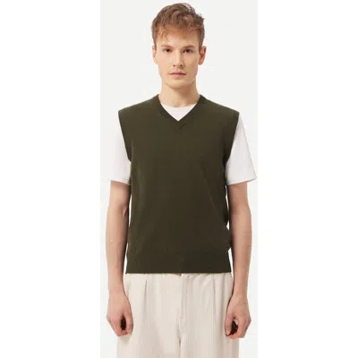 Gobi Mongolian Cashmere Cashmere Vest In Capulet Olive