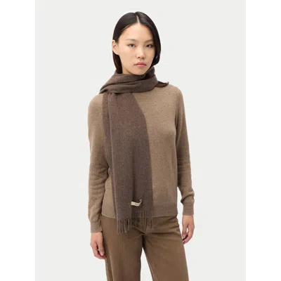 Gobi Mongolian Cashmere Cashmere Woven Scarf In Brown