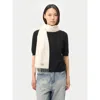 Gobi Mongolian Cashmere Cashmere Woven Scarf In White