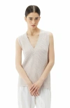 Gobi Mongolian Cashmere Cotton Cashmere  Vest In Lavender Blue