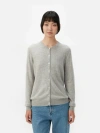 Gobi Mongolian Cashmere Crew Neck Cardigan In Dawn Blue