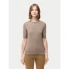 Gobi Mongolian Cashmere Crew Neck Cashmere Top In Taupe
